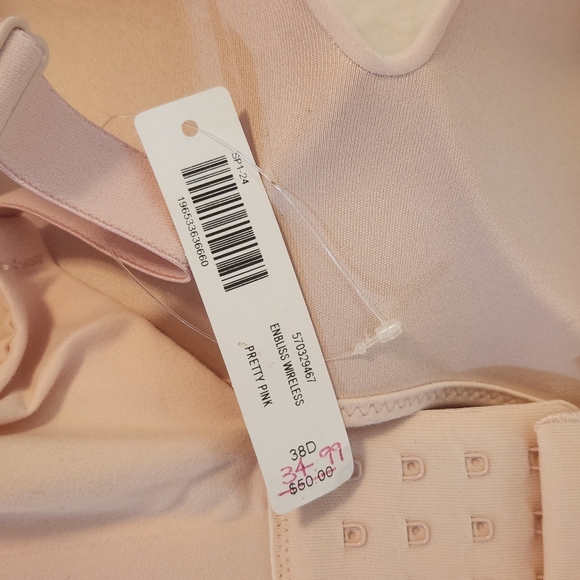 NWT 38D Soma Enbliss Wireless Bra Pretty Pink - Picture 4 of 8